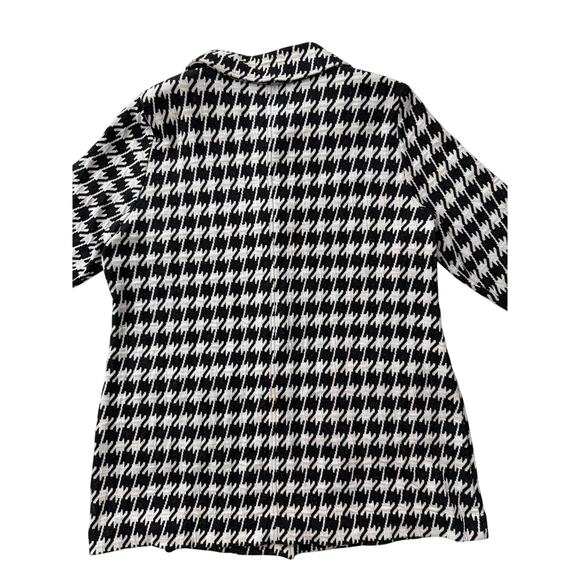 Vintage houndstooth button up coat - size 14 - Picture 2 of 6